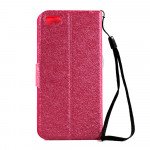 Wholesale iPhone 5 5S Crystal Flip Leather Wallet Case with Stand Strap (Mini Flower Pink)